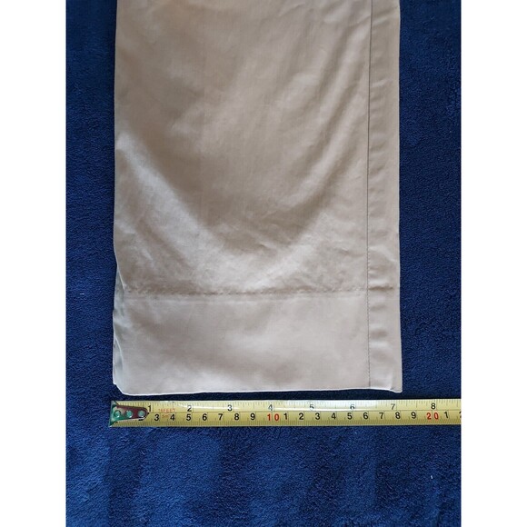 Ladies Ralph Lauren Premium Khaki Tan Straight Mid Rise Side Zip Pants Size 8 - Picture 7 of 9